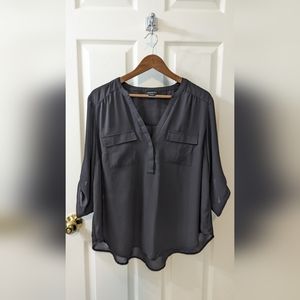 Torrid Sheer Black Blouse (Size 0)
